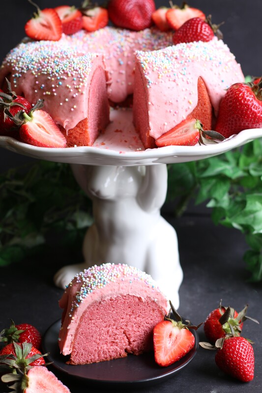 Strawberry pound cake