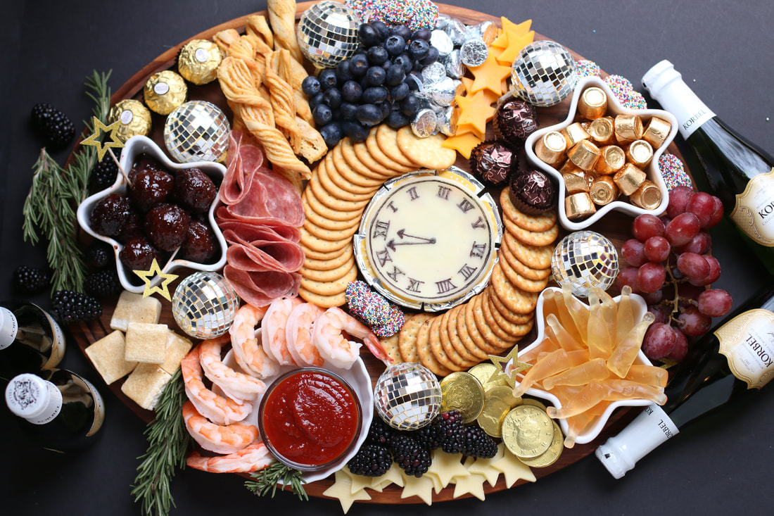 New Year Charcuterie Board - Snowflakes & Coffeecakes Cooking School